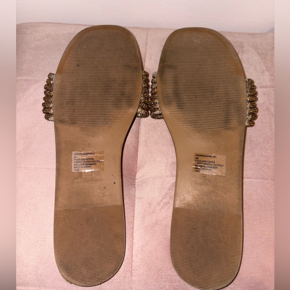 Steve Madden Gold Adore Women's Sandals - Picture 3 of 3